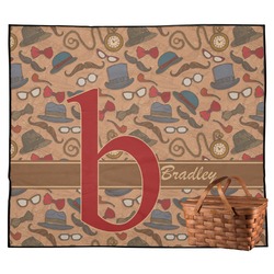 Vintage Hipster Outdoor Picnic Blanket (Personalized)