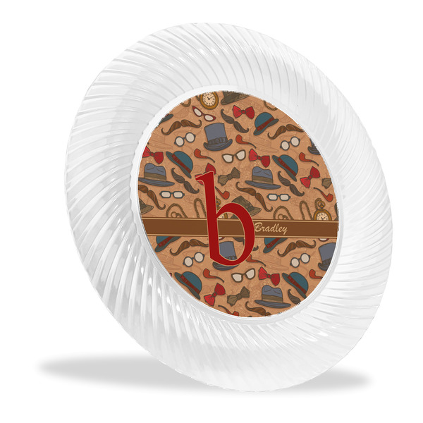 Custom Vintage Hipster Plastic Party Dinner Plates - 10" (Personalized)