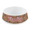 Vintage Hipster Plastic Dog Bowl - Small (Personalized)