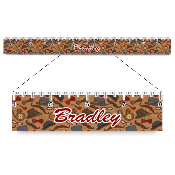 Custom Vintage Hipster Plastic Ruler - 12" (Personalized)
