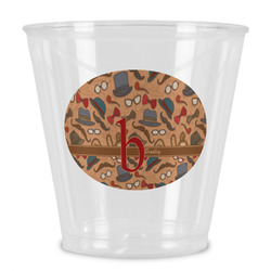 Vintage Hipster Plastic Shot Glass (Personalized)
