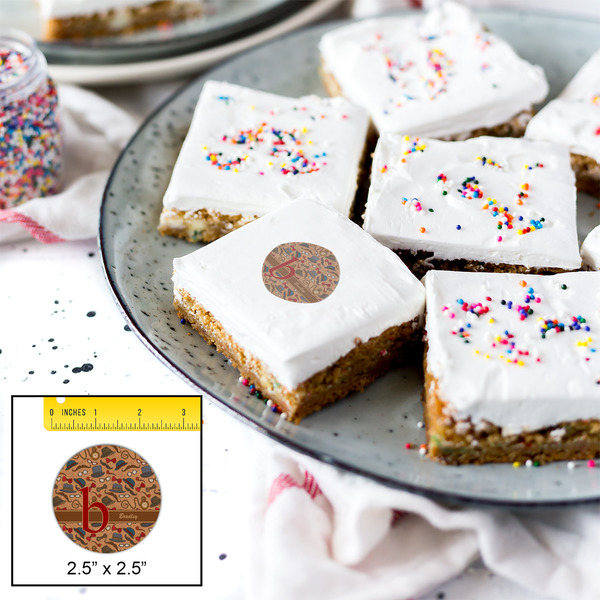 Vintage Hipster Printed Icing Circle - Medium - In Context