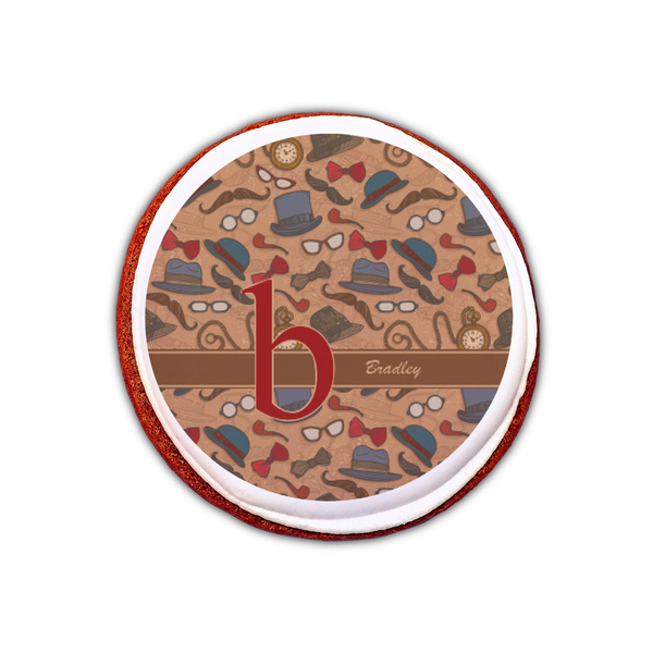 Vintage Hipster Printed Icing Circle - XSmall - On Cookie