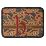 Vintage Hipster Iron On Rectangle Patch w/ Name and Initial