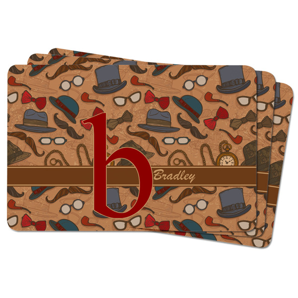 Vintage Hipster Rectangular Fridge Magnet - THREE