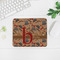 Vintage Hipster Rectangular Mouse Pad - LIFESTYLE 2