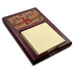 Vintage Hipster Red Mahogany Sticky Note Holder (Personalized)