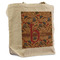 Vintage Hipster Reusable Cotton Grocery Bag - Front View