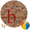 Vintage Hipster Round Beach Towel (Personalized)
