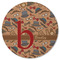 Vintage Hipster Round Rubber Backed Coaster (Personalized)