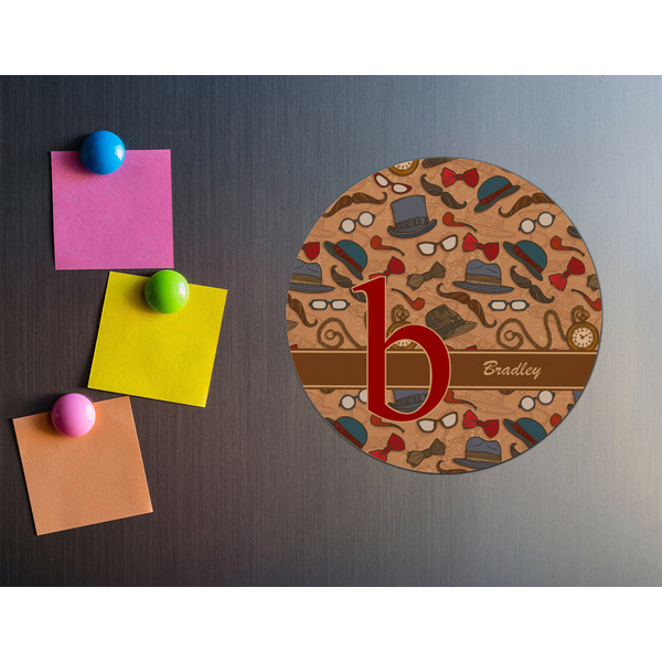 Vintage Hipster Round Fridge Magnet - LIFESTYLE