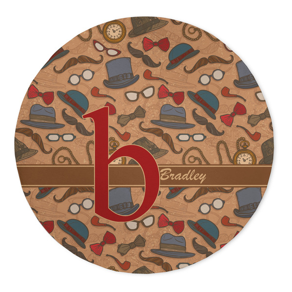 Custom Vintage Hipster 5' Round Indoor Area Rug (Personalized)