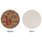 Vintage Hipster Round Linen Placemats - APPROVAL (single sided)