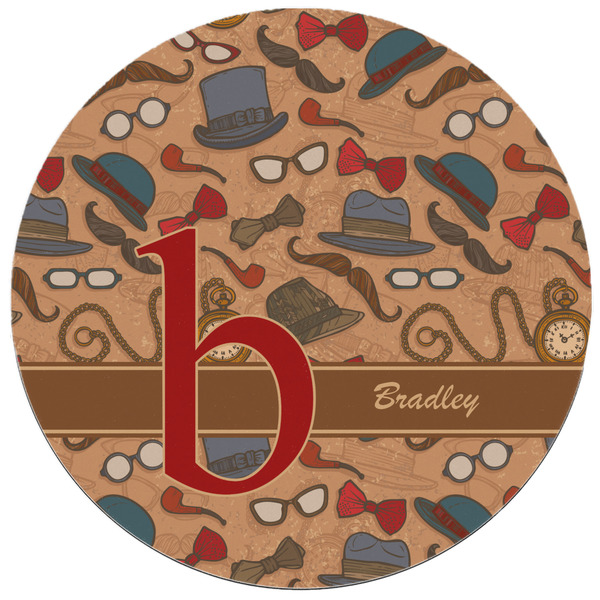 Vintage Hipster Round Mousepad - APPROVAL