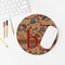 Vintage Hipster Round Mousepad - LIFESTYLE 2