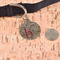 Vintage Hipster Round Pet ID Tag - Large - In Context