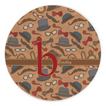 Vintage Hipster Round Stone Trivet (Personalized)