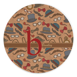 Vintage Hipster Round Stone Trivet (Personalized)