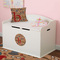 Vintage Hipster Round Wall Decal on Toy Chest