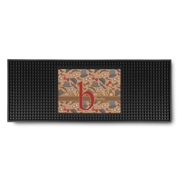 Custom Vintage Hipster Rubber Bar Mat (Personalized)