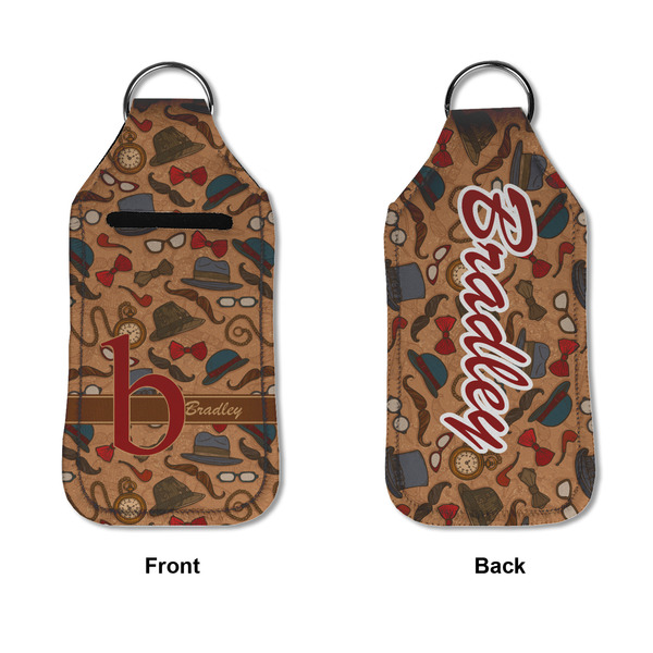 Vintage Hipster Sanitizer Holder Keychain - Large APPROVAL (Flat)