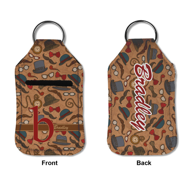 Vintage Hipster Sanitizer Holder Keychain - Small APPROVAL (Flat)