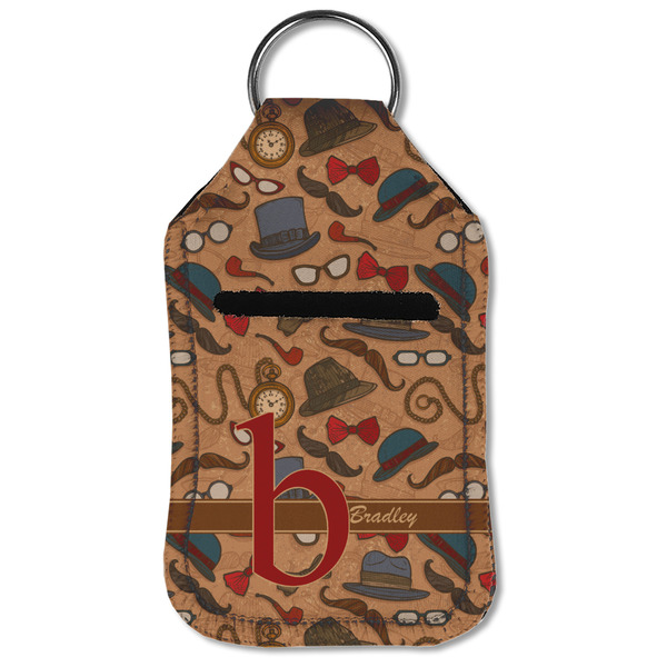 Vintage Hipster Sanitizer Holder Keychain - Small (Front Flat)