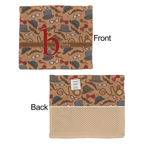 Vintage Hipster Security Blanket - Front & Back View