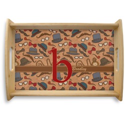 Vintage Hipster Natural Wooden Tray - Small (Personalized)
