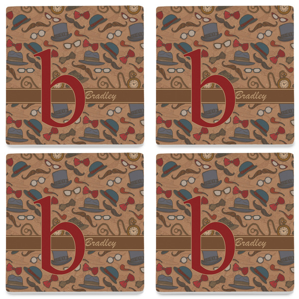 Vintage Hipster Set of 4 Sandstone Coasters - See All 4 View