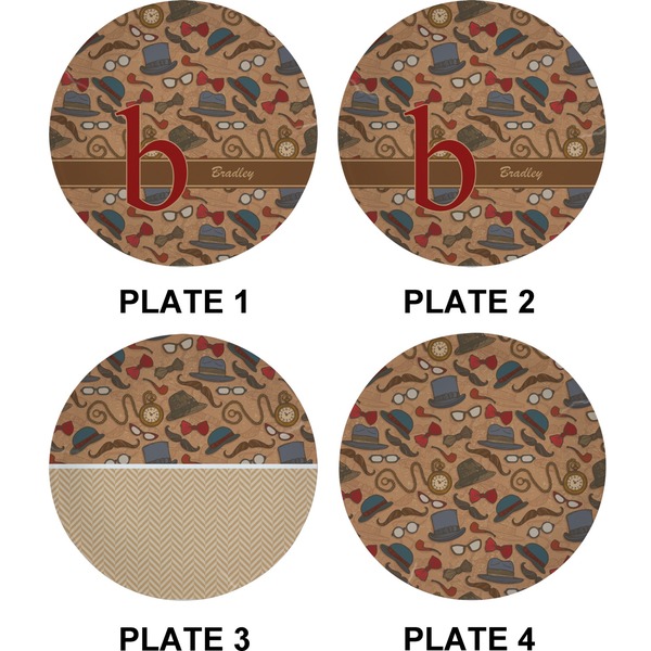 Vintage Hipster Set of Appetizer / Dessert Plates (Approval)