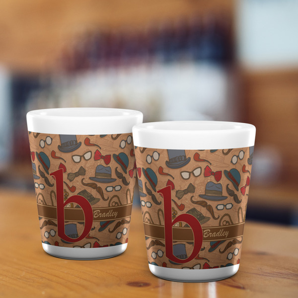 Vintage Hipster Shot Glass - White - LIFESTYLE