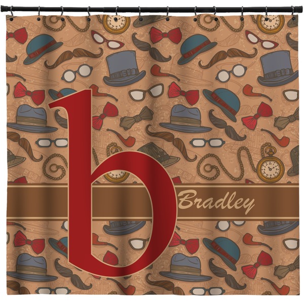 Custom Vintage Hipster Shower Curtain - 71" x 74" (Personalized)
