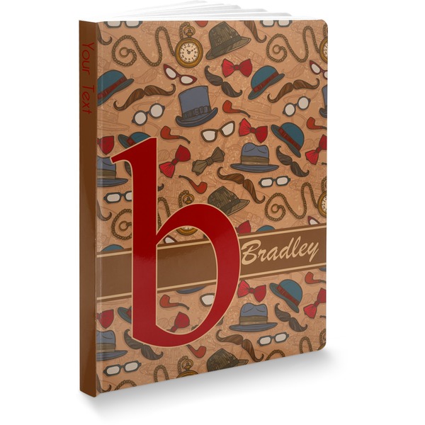 Custom Vintage Hipster Softbound Notebook - 7.25" x 10" (Personalized)