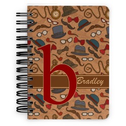 Vintage Hipster Spiral Notebook - 5x7 w/ Name and Initial