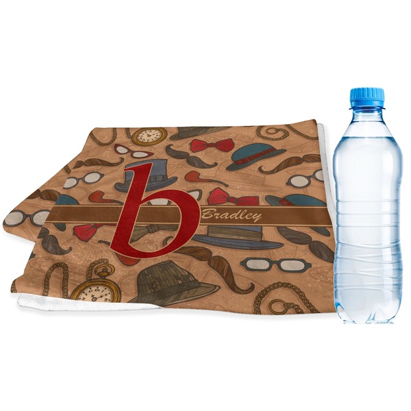 Custom Vintage Hipster Sports & Fitness Towel (Personalized)