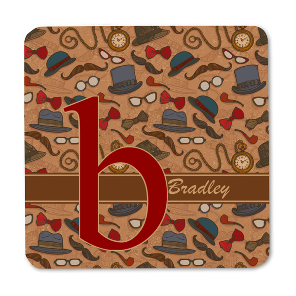 Vintage Hipster Square Fridge Magnet - FRONT