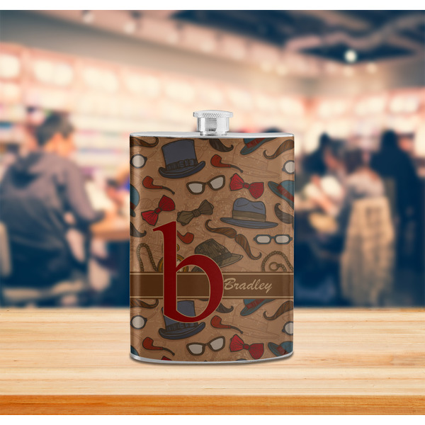 Vintage Hipster Stainless Steel Flask - LIFESTYLE 2