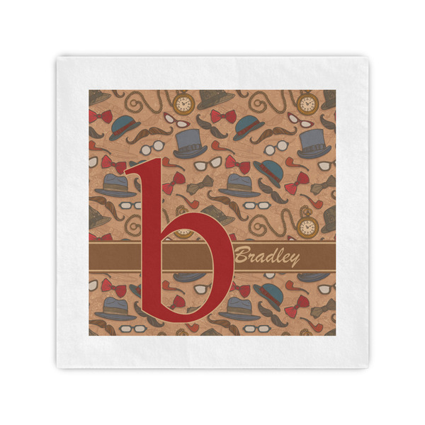 Custom Vintage Hipster Standard Cocktail Napkins (Personalized)
