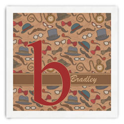Vintage Hipster Paper Dinner Napkins (Personalized)