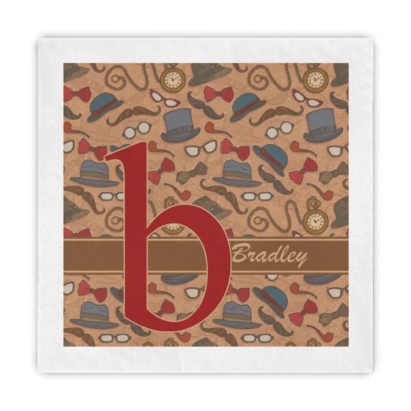 Custom Vintage Hipster Standard Decorative Napkins (Personalized)