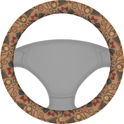 Vintage Hipster Steering Wheel Cover (Personalized)