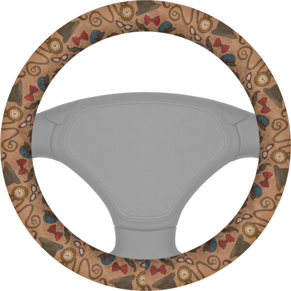 Custom Vintage Hipster Steering Wheel Cover