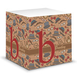 Vintage Hipster Sticky Note Cube (Personalized)