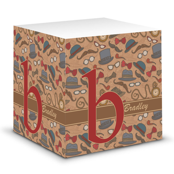 Custom Vintage Hipster Sticky Note Cube (Personalized)