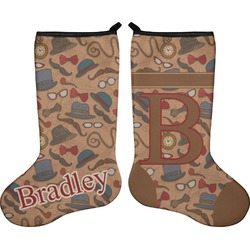 Vintage Hipster Holiday Stocking - Double-Sided - Neoprene (Personalized)