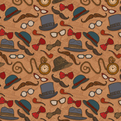 Vintage Hipster Fabric by the Yard - Spun Polyester Poplin