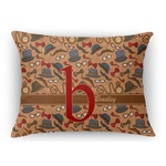 Vintage Hipster Rectangular Throw Pillow Case (Personalized)