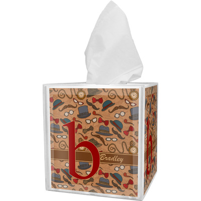 Vintage Hipster Tissue Box Cover (Personalized)