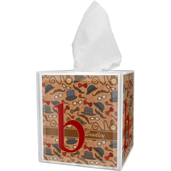 Custom Vintage Hipster Tissue Box Cover (Personalized)
